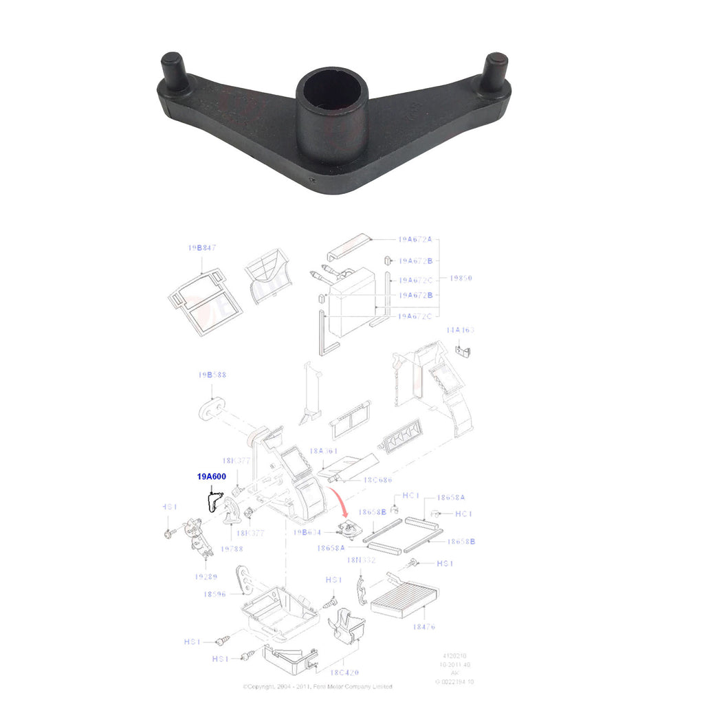 HEATER FLAP CONTROL LEVER V-LINK FITS FORD FOCUS 98/05, TRANSIT CONNECT,1062290