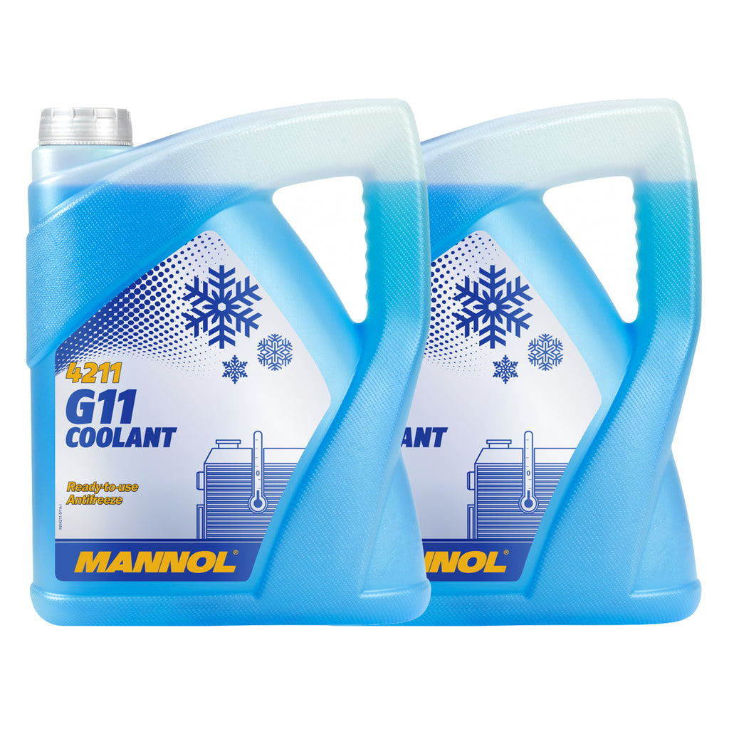 5L Mannol Coolant G11 4211 2x Ready To Use Antifreeze -30°C + 125 SAE J1034