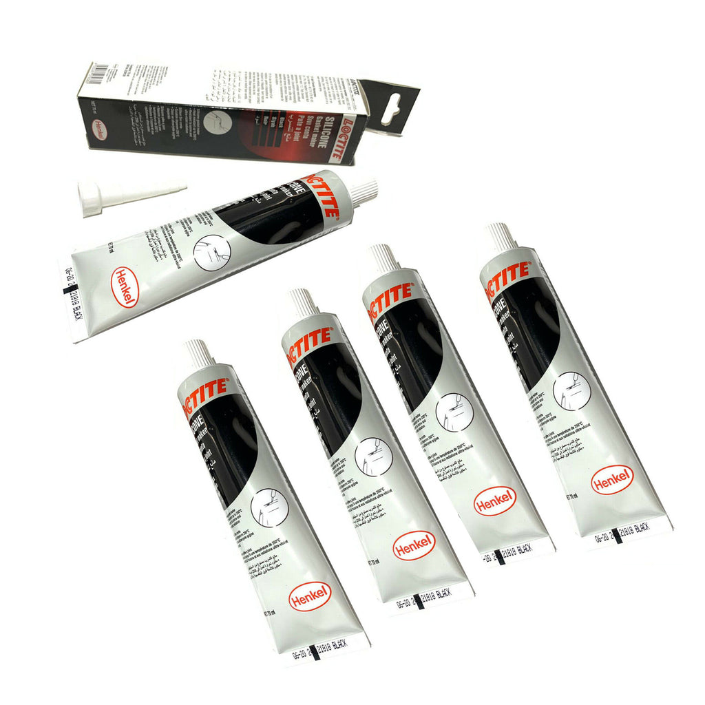 5X Loctite Premium Black Colour Silicone Gasket Maker Sealant Engine Covers 70ml