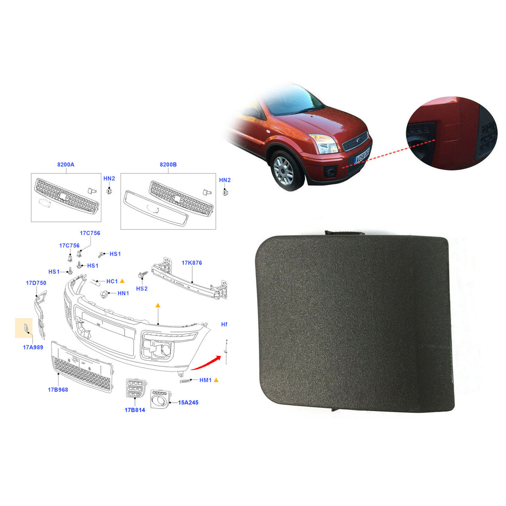 Ford Fusion Front Bumper Tow Eye Cover 2005 to 2012  1388478
