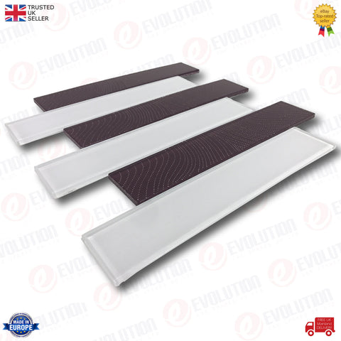 30x30 cm INTERLOCKING GLASS WALL TILE SHEET GREY & BURGUNDY WITH DOTTED WAVE