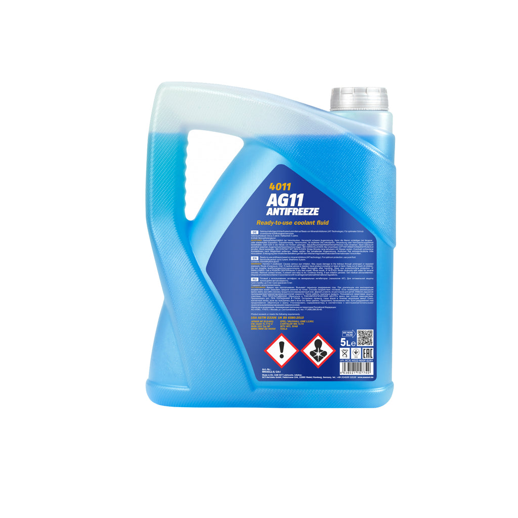 5L Mannol 4011 AG11 Antifreeze Ready To Use Longterm Coolant Fluid -40°C