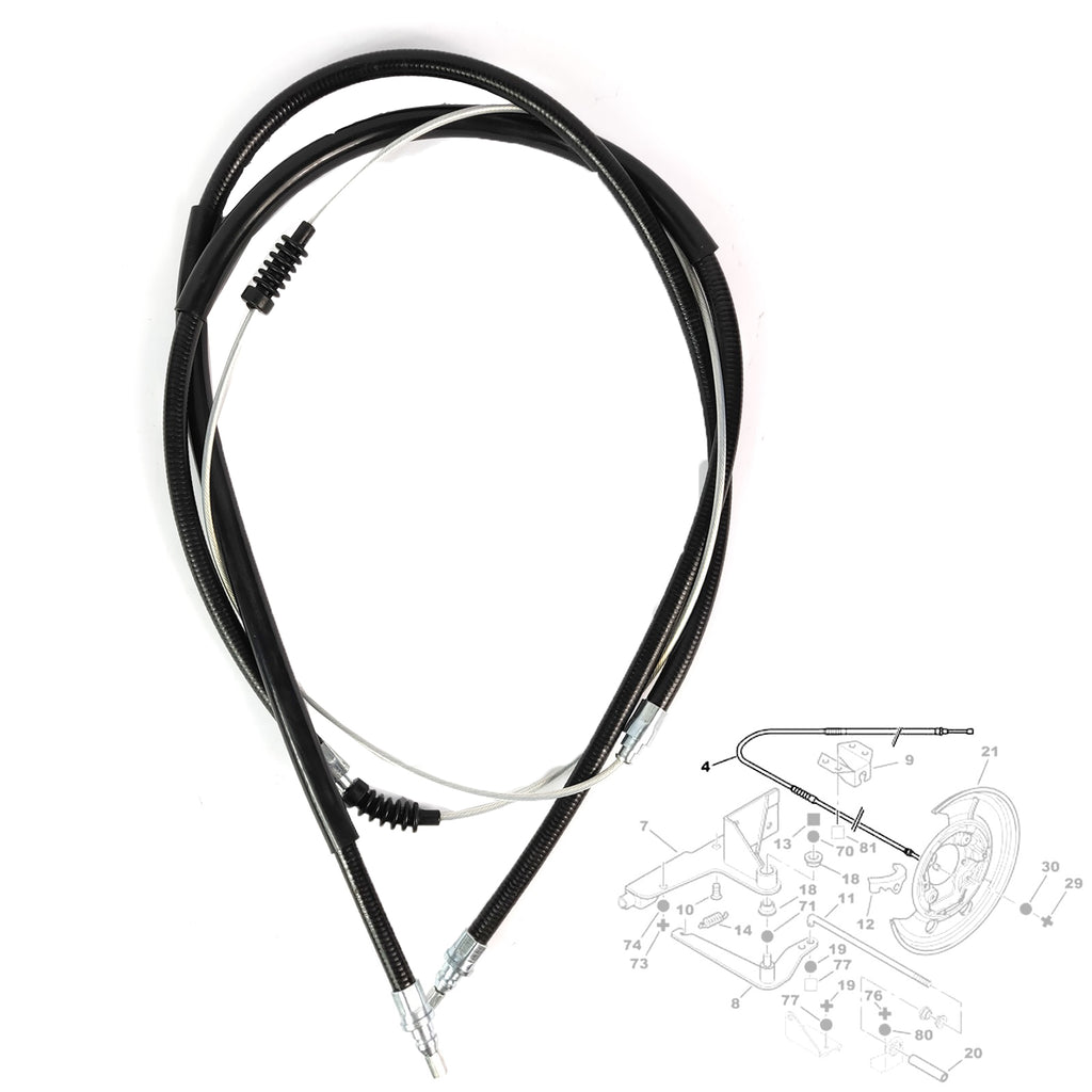 Rear Drum Brake Parking Cable Fits Relay Ducato Boxer 1994 Onwards 1339676080