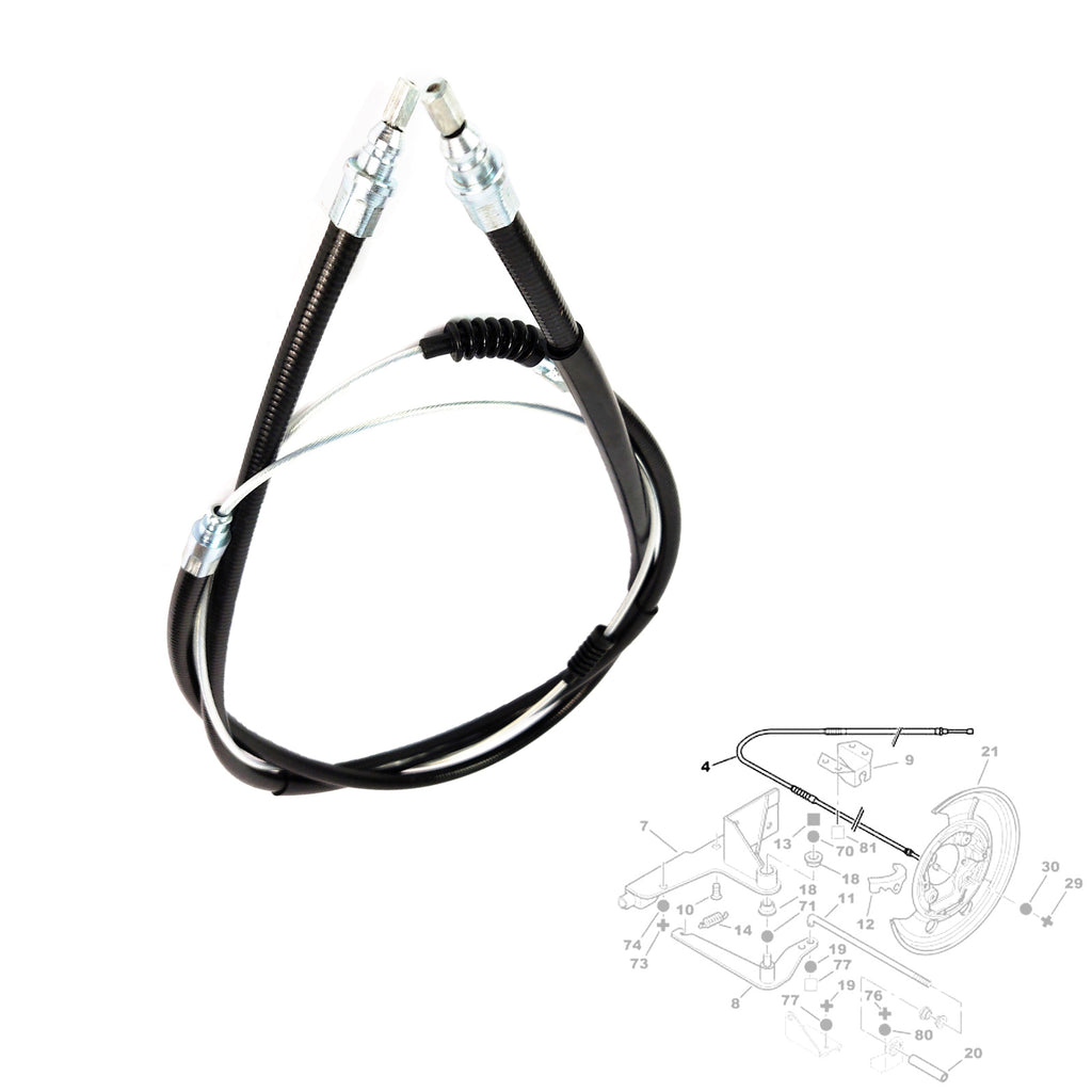 Rear Drum Brake Parking Cable Fits Relay Ducato Boxer 1994 Onwards 1339676080