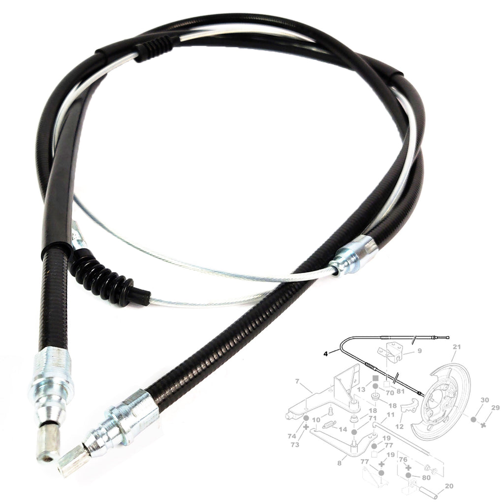 Rear Drum Brake Parking Cable Fits Relay Ducato Boxer 1994 Onwards 1339676080