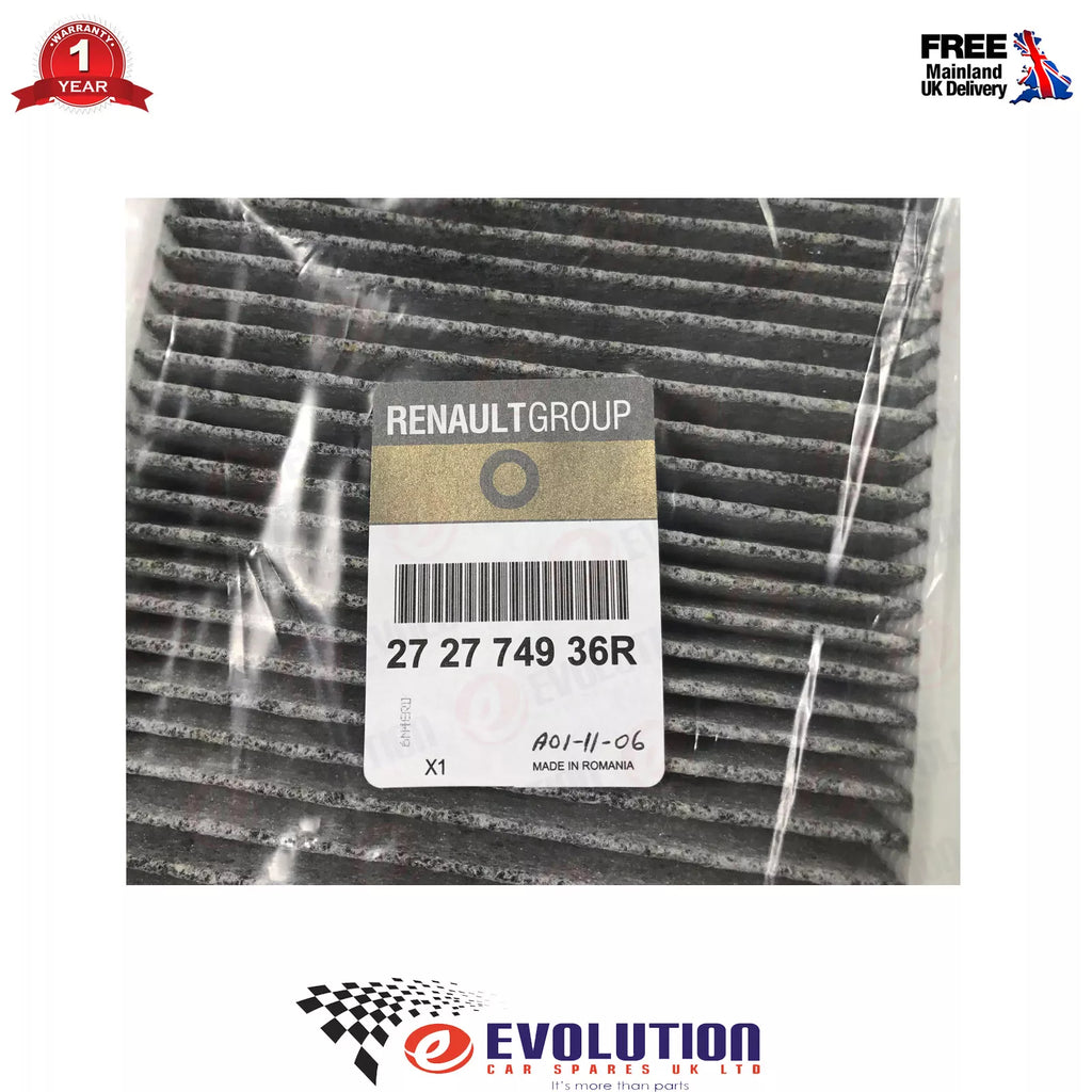 Pollen / Cabin Filter Fits Renault Nissan Juke Pulsar 272774936R