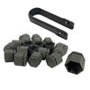 Astra J K Insignia B Mokka Wheel Nut Covers Set Charcoal 19X24 mm 20 Pcs