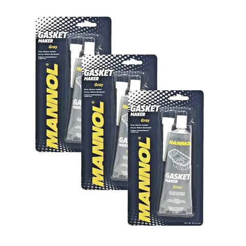 3 X  MANNOL 9913 SILICONE SEALANT GASKET MAKER HIGH TEMP SEALANT 85G TUBE