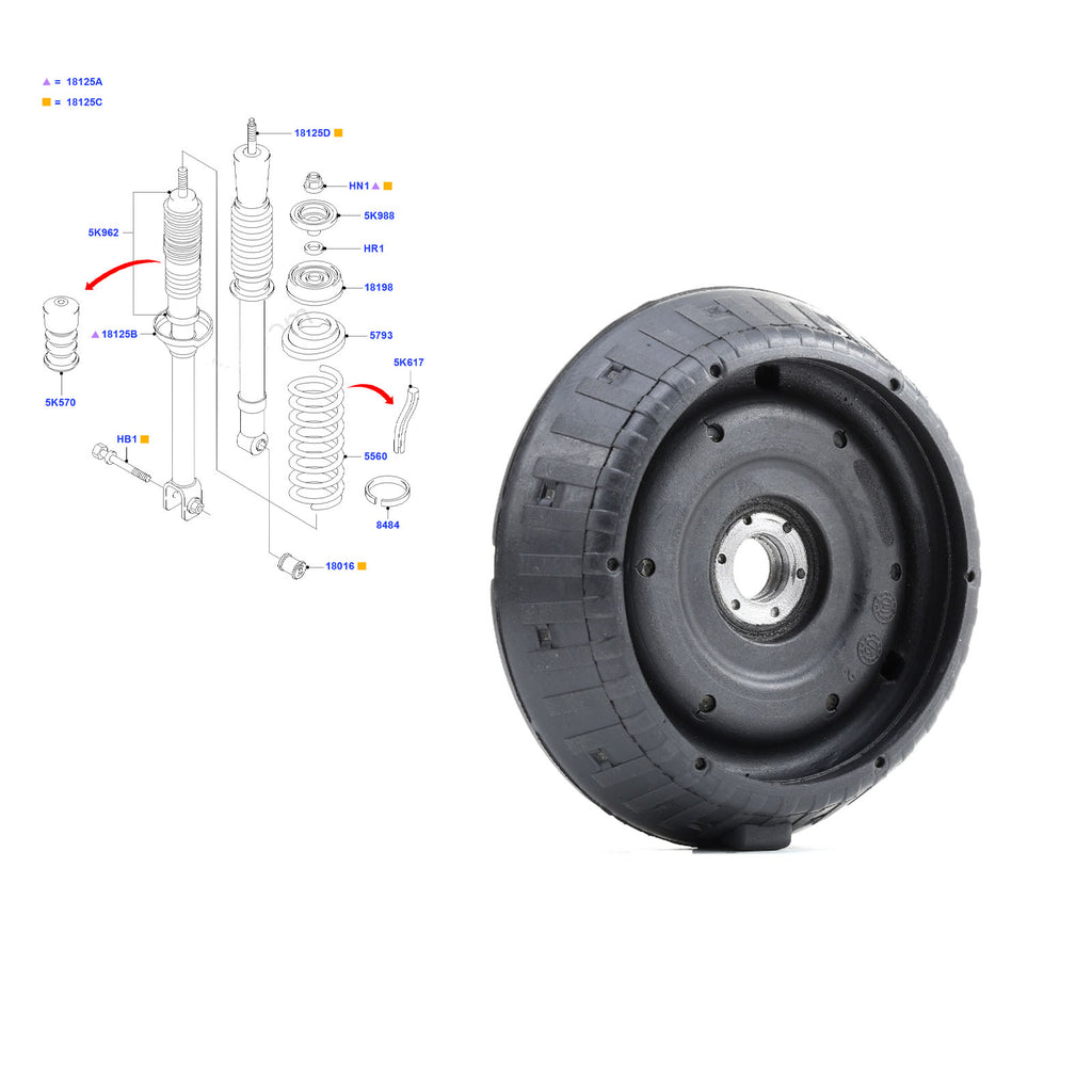 Ford Fiesta Puma Rear Suspension Top Strut Mount Puma Courier 1995 to 2002 1023587