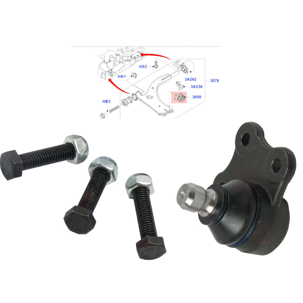 Ball Joint Fits Ford Fiesta Fusion 1.4 2002 Onwards 2S613395AB