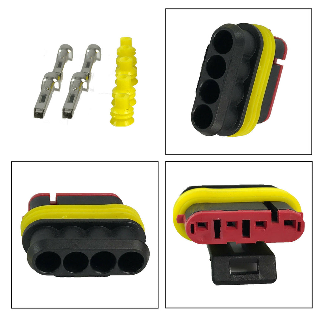 Automotive Electrical Connector 4 Pin Connector Female 37229