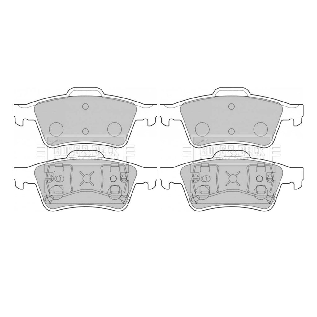 BORG & BECK REAR BRAKE PAD SET FITS FORD TOURNEO CONNECT 2002-2013 1324300