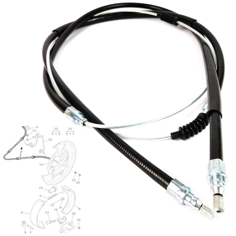Rear Disc Brake Parking Cable Fits Relay Ducato Boxer  1994 Onwards  1339676080