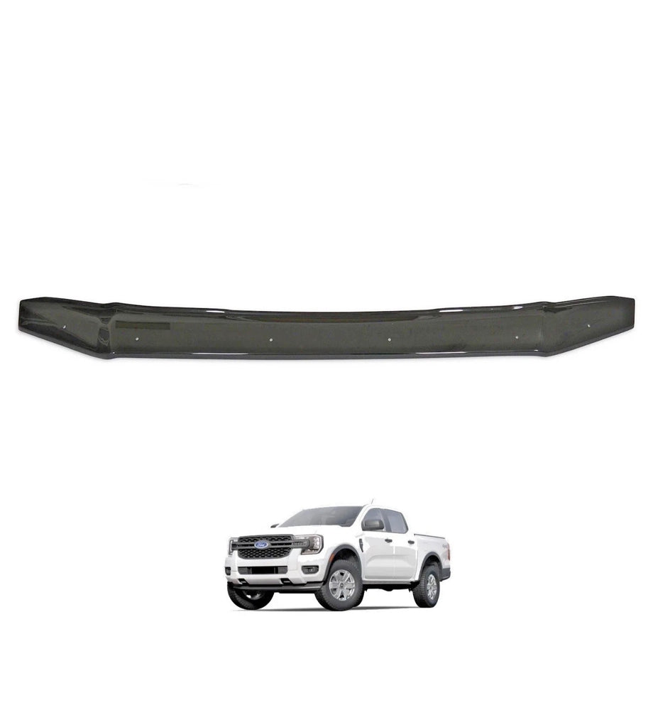 BLACK BONNET GLOSSY DEFLECTOR WIND STONE FOR FORD RANGER T8 2023 ONWARDS