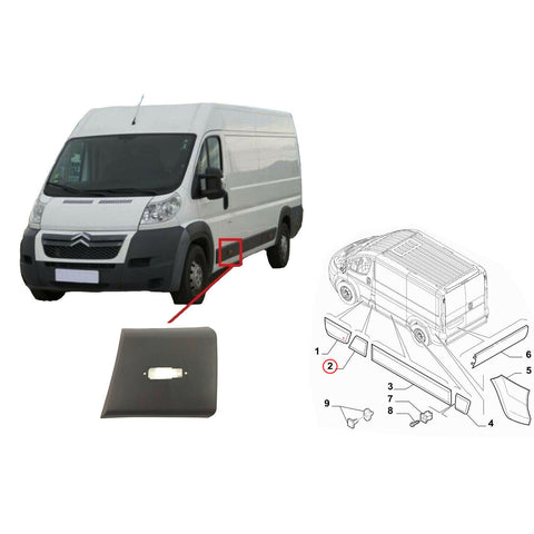 DOOR PANEL MOULDING TRIM LEFT LIGHT MARKER FITS BOXER, DUCATO, RELAY, 735422954