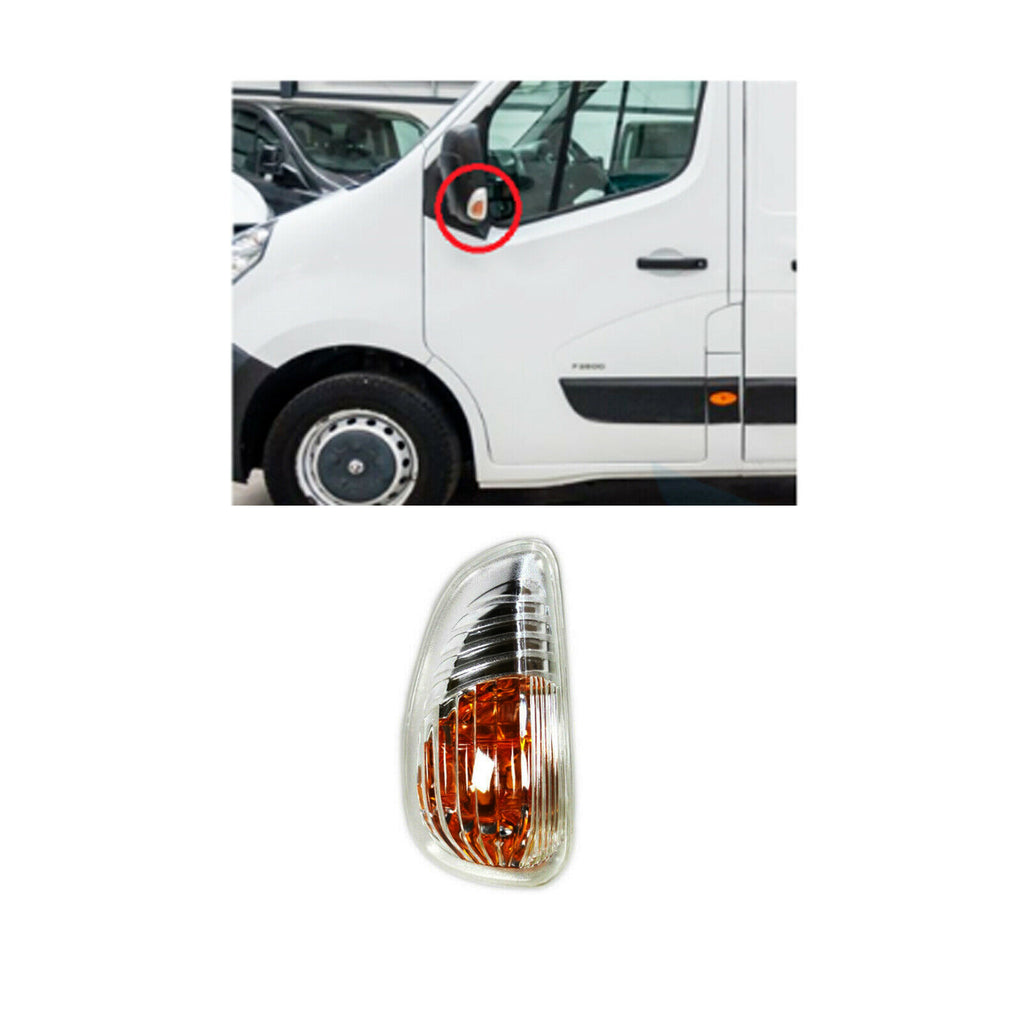 Driver Side Clear Door Mirror Indicator Lens For Renault Master Mk3 - 261609635R