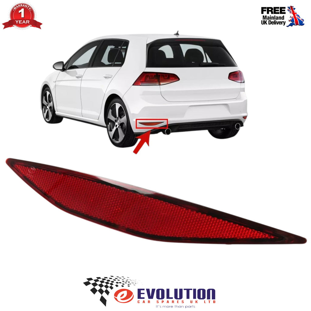 FOR VOLKSWAGEN GOLF MK7 REAR RIGHT & LEFT SIDE BUMPER REFLECTOR 2013 to 2017 5G0945106, 5G0945105