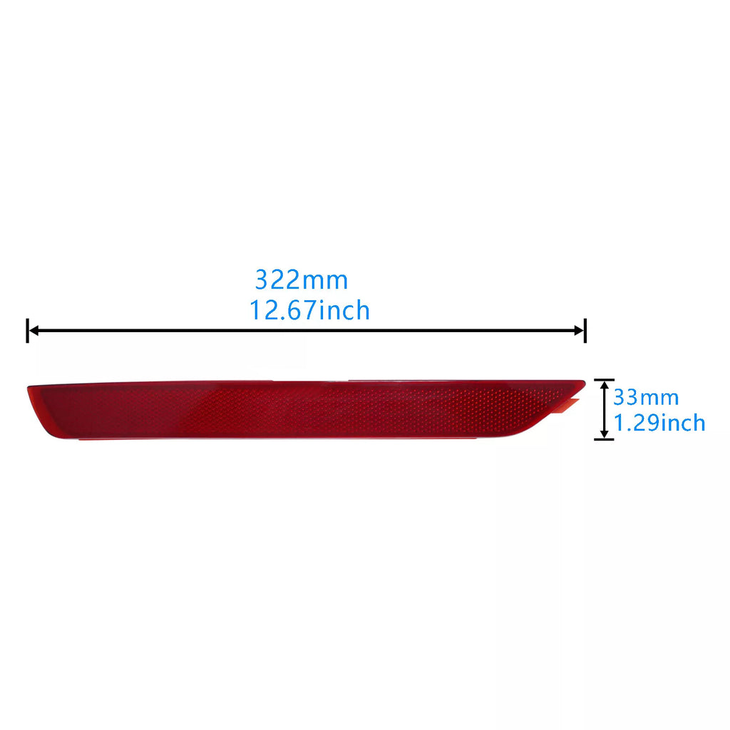 Seat Leon MK2 2009 to 2012 Left Red Rear Bumper Reflector Cover Lens 1P0945105D