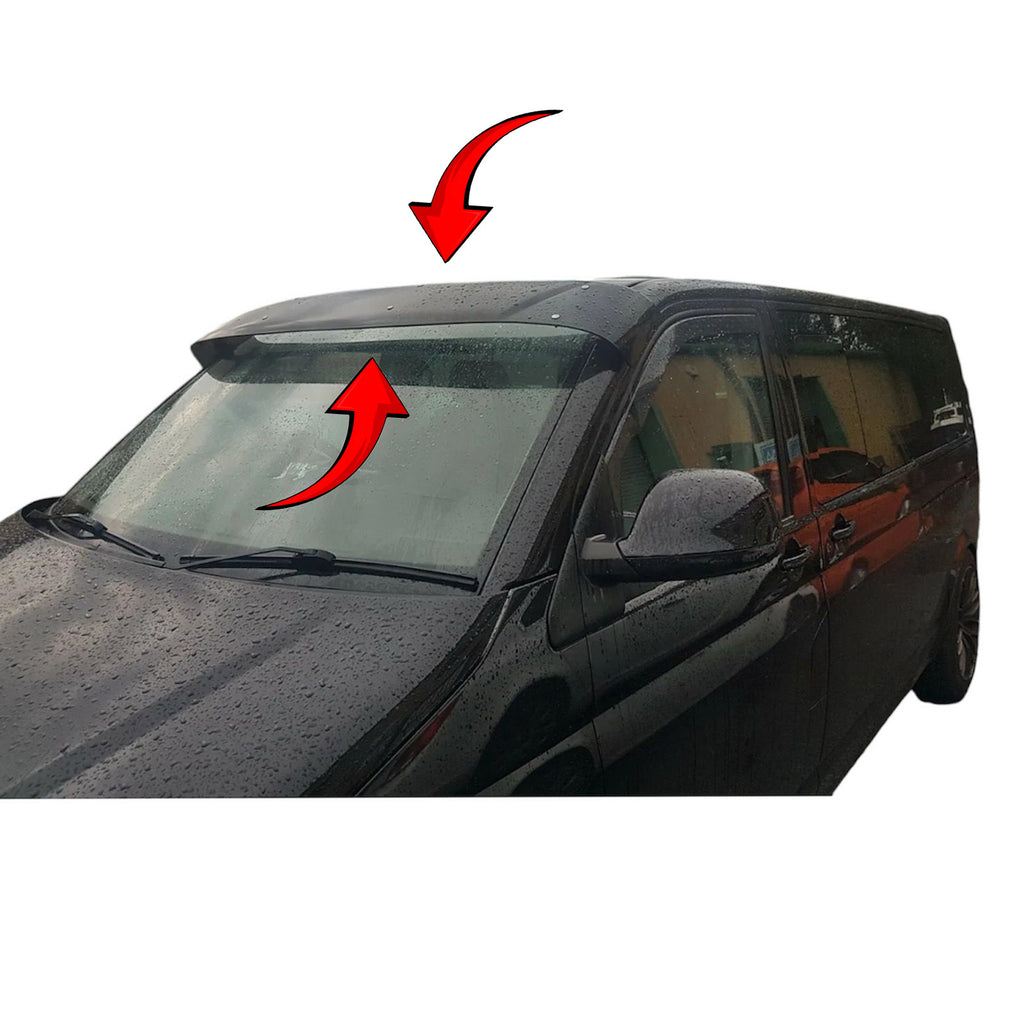 VW Transporter T5 T6 2004 to 2020 Black External Sun Visor Solid Acrylic