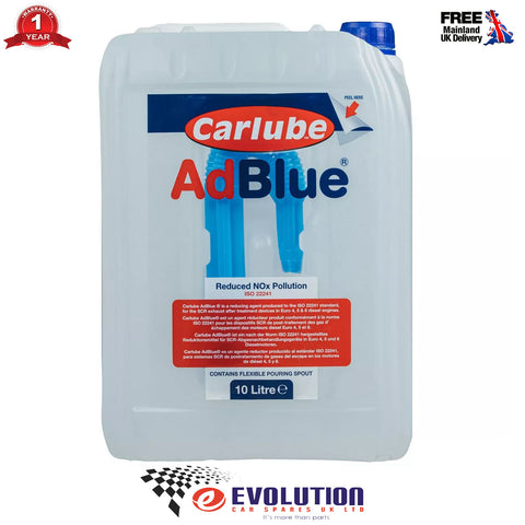 Carlube AdBlue 10 Litres Diesel Fluid Additive DEF + Spout 10L Ad Blue 5-10-20
