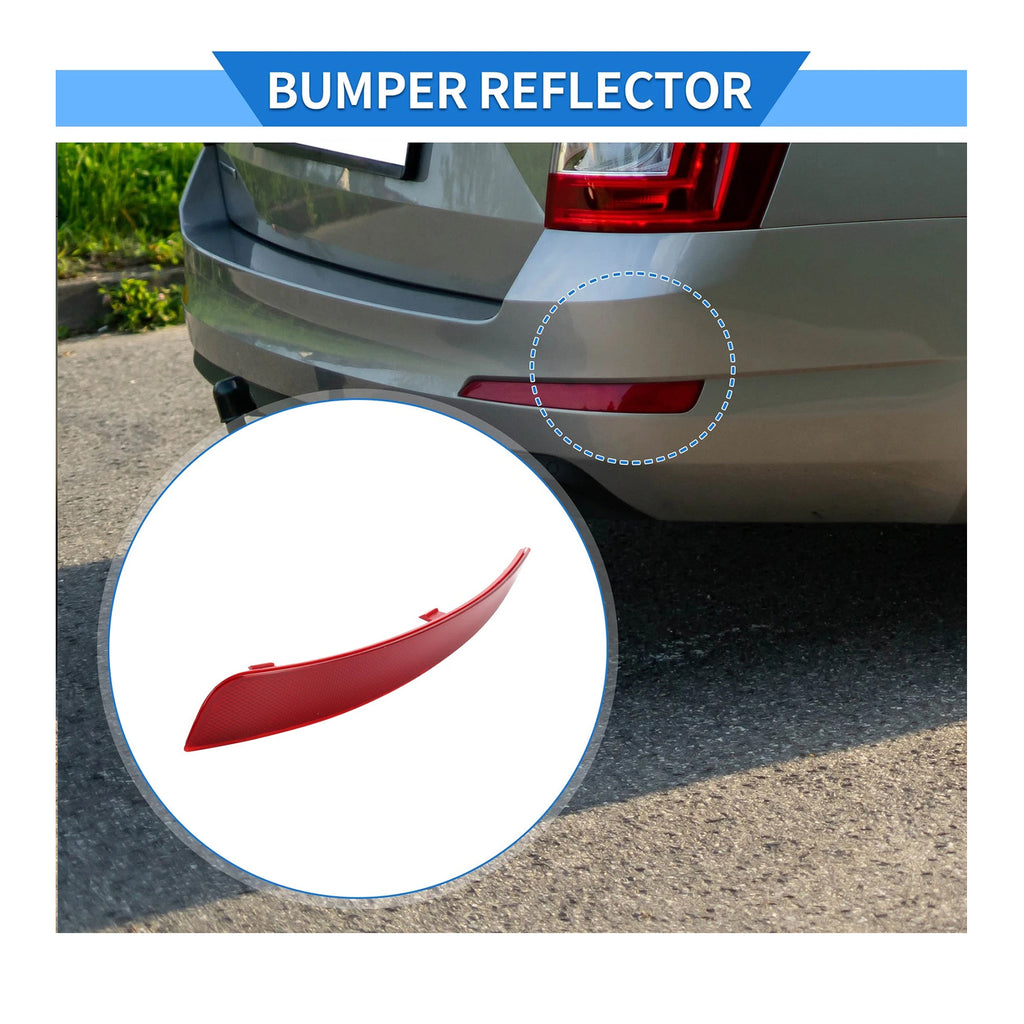 Rear Bumper Reflector Red Right Side Fits Skoda Octavia 2012 to 2020 5E5945106