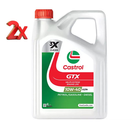 2 X 4L New Grey Castrol 15A4d3 Gtx Ultraclean 10W-40 A3 B4 Engine Oil