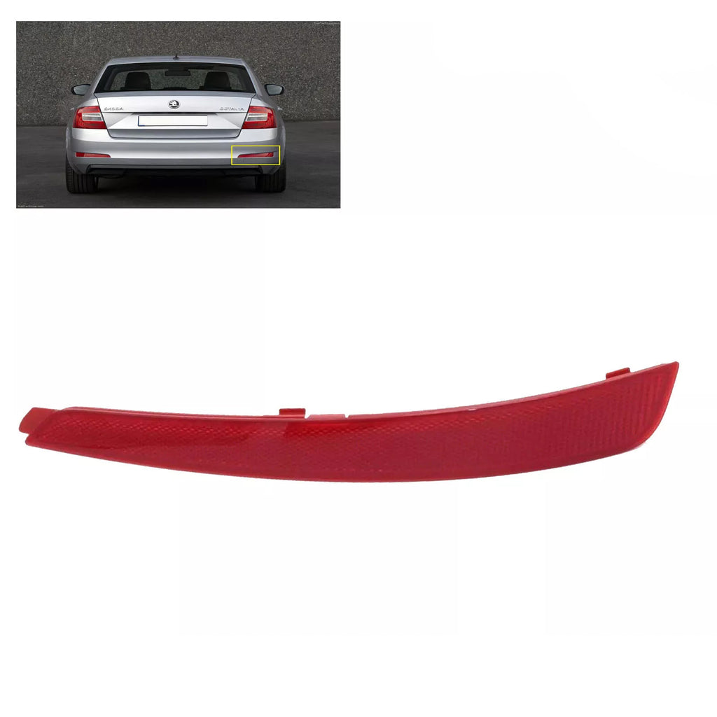 Rear Bumper Reflector Red Right Side Fits Skoda Octavia 2012 to 2020 5E5945106