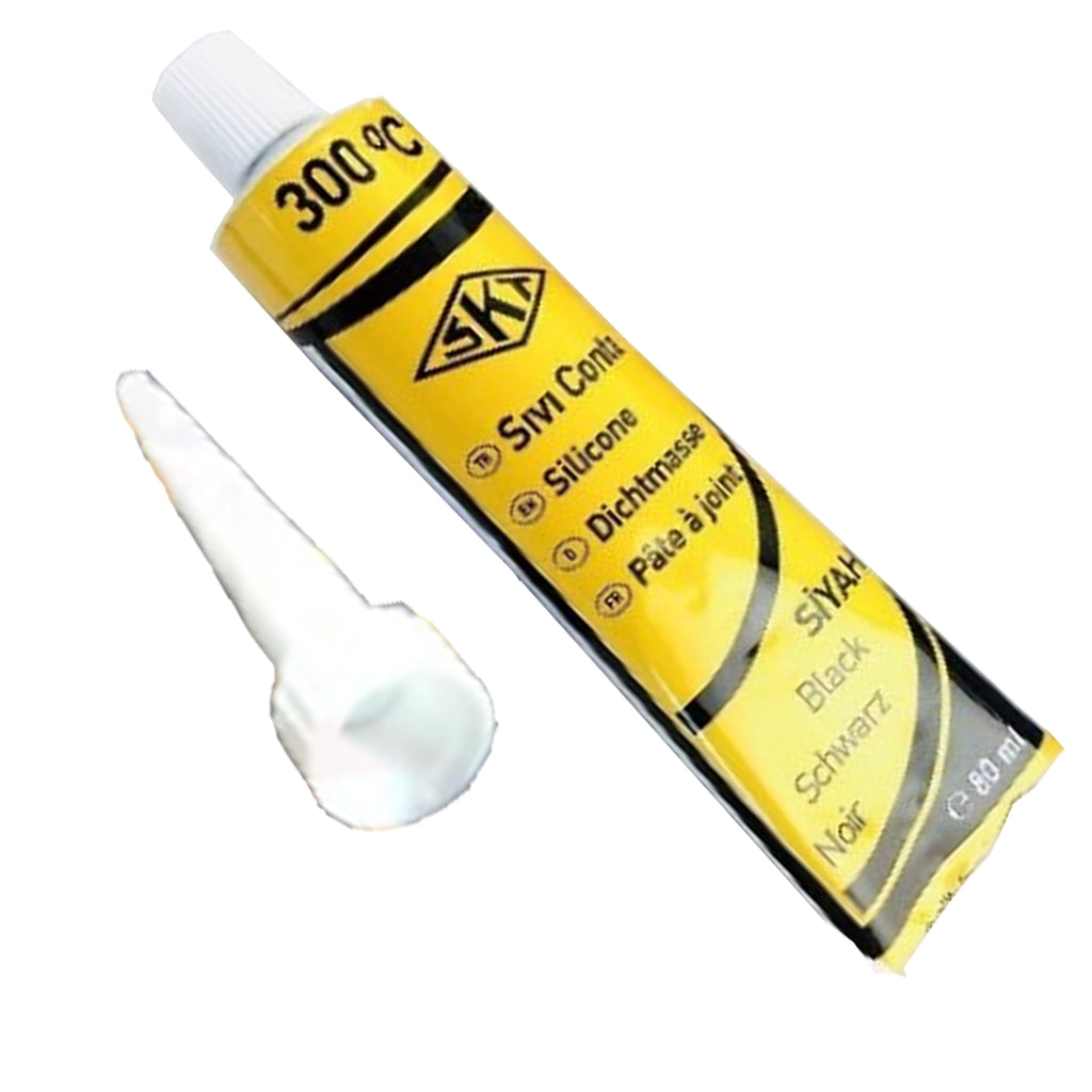 25 x 300° C 80 gr SKT PREMIUM BLACK HIGH TEMP SILICONE GASKET SEALANT / MAKER