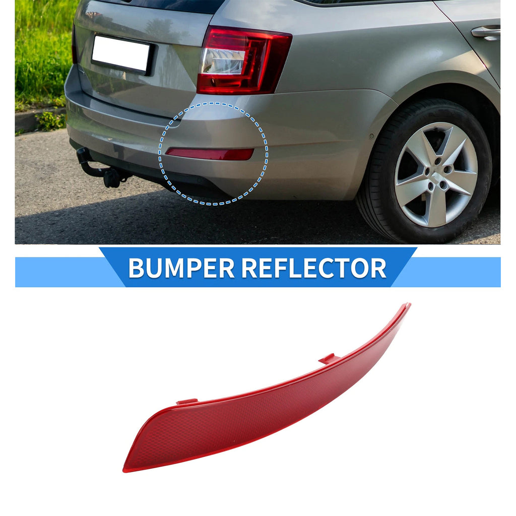 Rear Bumper Reflector Red Right Side Fits Skoda Octavia 2012 to 2020 5E5945106