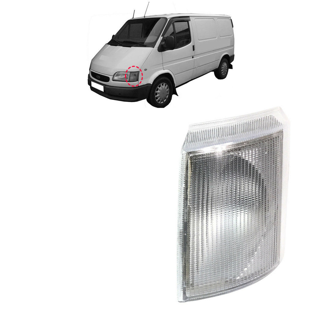 Ford Transit Front Left Corner Indicator Lamp Clear Lens 1991 to 2000 1044158