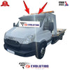 Iveco Daily 2002 to 2013 Black External Sun Visor Solid Black Acrylic