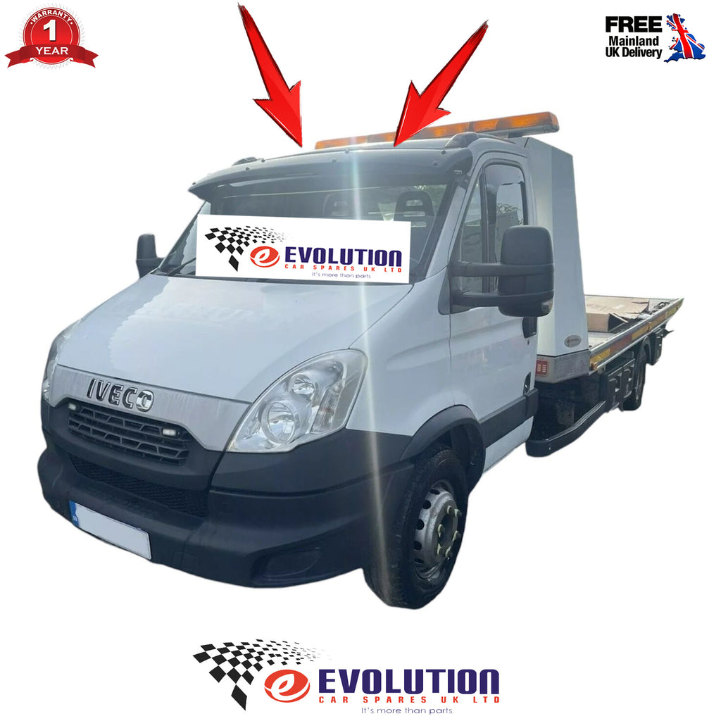 Iveco Daily 2002 to 2013 Black External Sun Visor Solid Black Acrylic