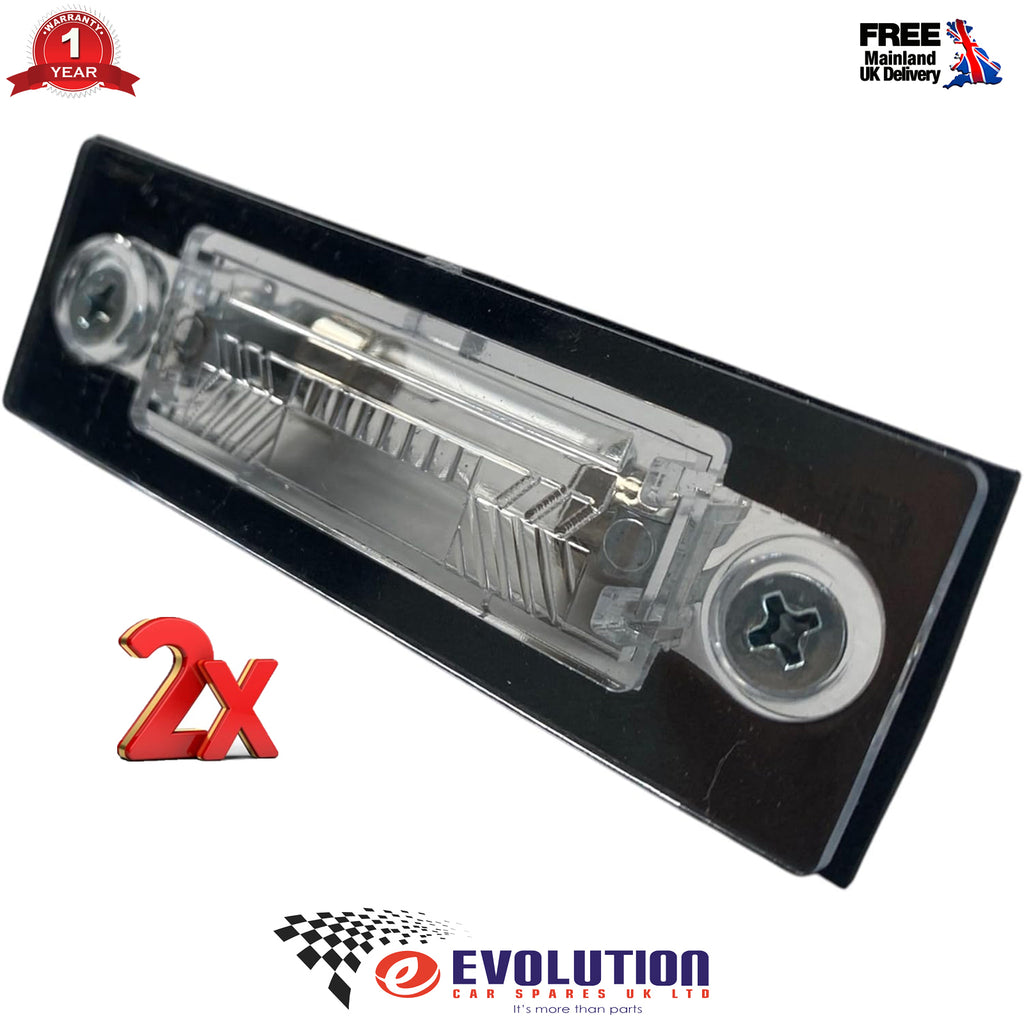 2x Rear Number Plate Light Lens Bulb Fits VW Transporter Caddy Passat 3B5943021E