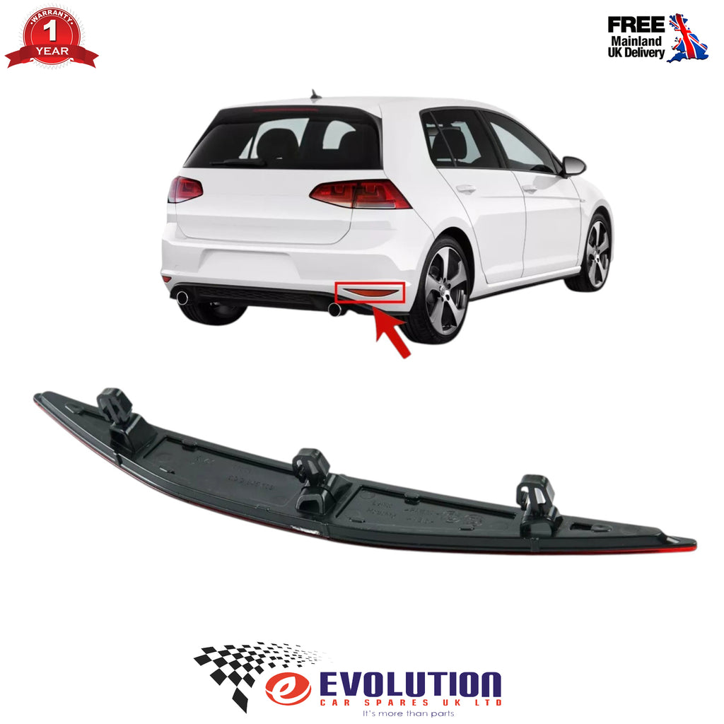 FOR VOLKSWAGEN GOLF MK7 REAR RIGHT & LEFT SIDE BUMPER REFLECTOR 2013 to 2017 5G0945106, 5G0945105