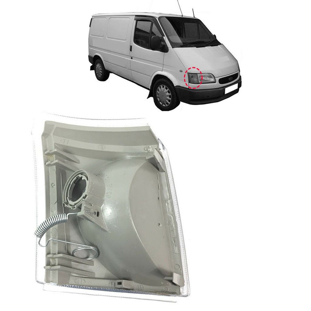 RIGHT SIDE FRONT CORNER INDICATOR LAMPS CLEAR LENS FITS FORD TRANSIT MK4, MK5