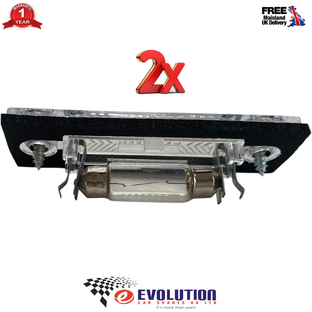 2x Rear Number Plate Light Lens Bulb Fits VW Transporter Caddy Passat 3B5943021E