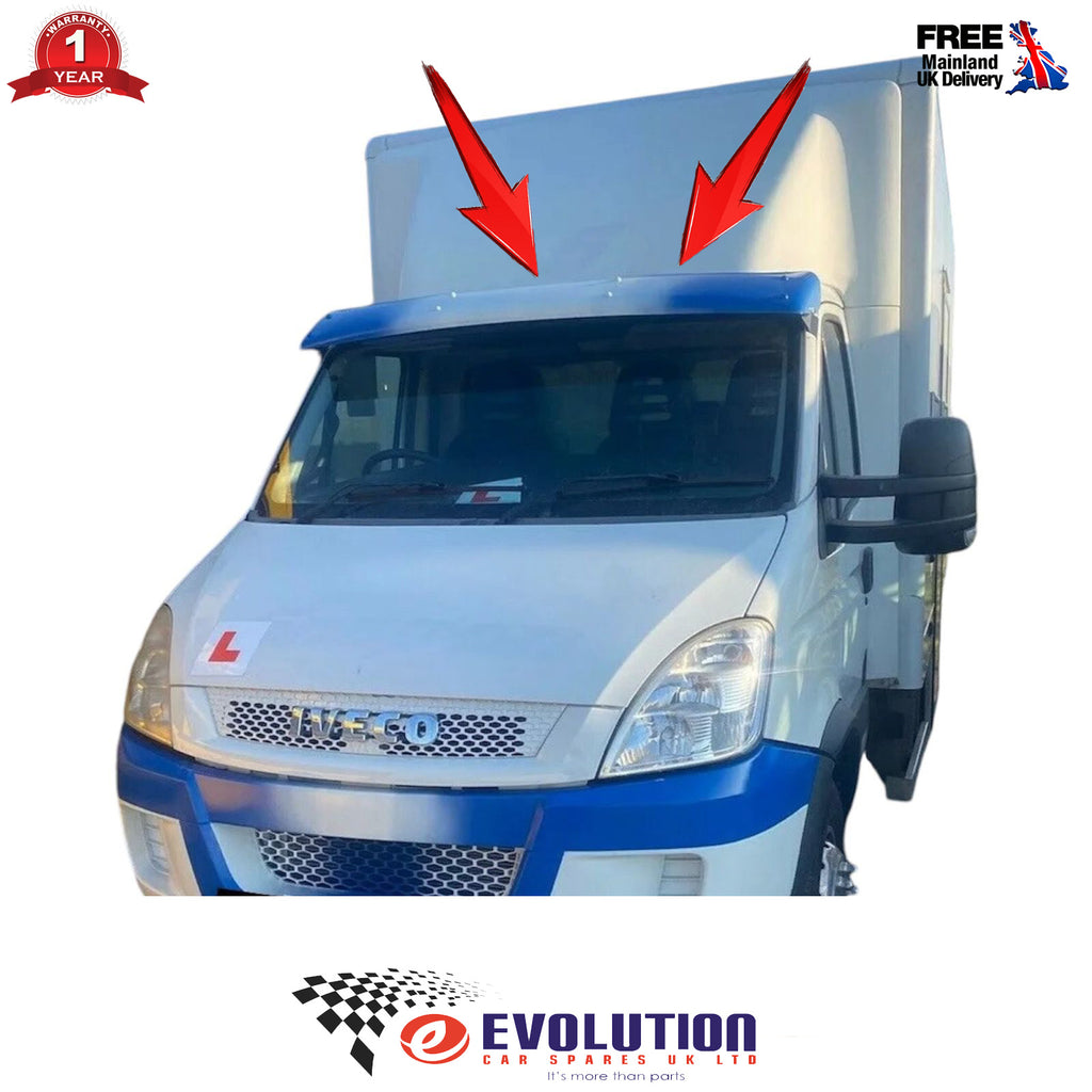 Iveco Daily 2002 to 2013 Black External Sun Visor Solid Black Acrylic