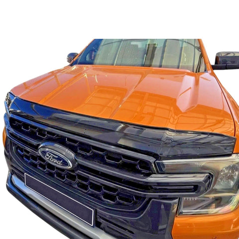 BLACK BONNET GLOSSY DEFLECTOR WIND STONE FOR FORD RANGER T8 2023 ONWARDS
