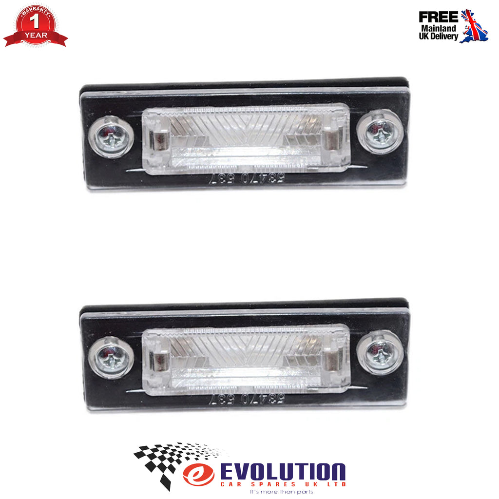 2x Rear Number Plate Light Lens Bulb Fits VW Transporter Caddy Passat 3B5943021E