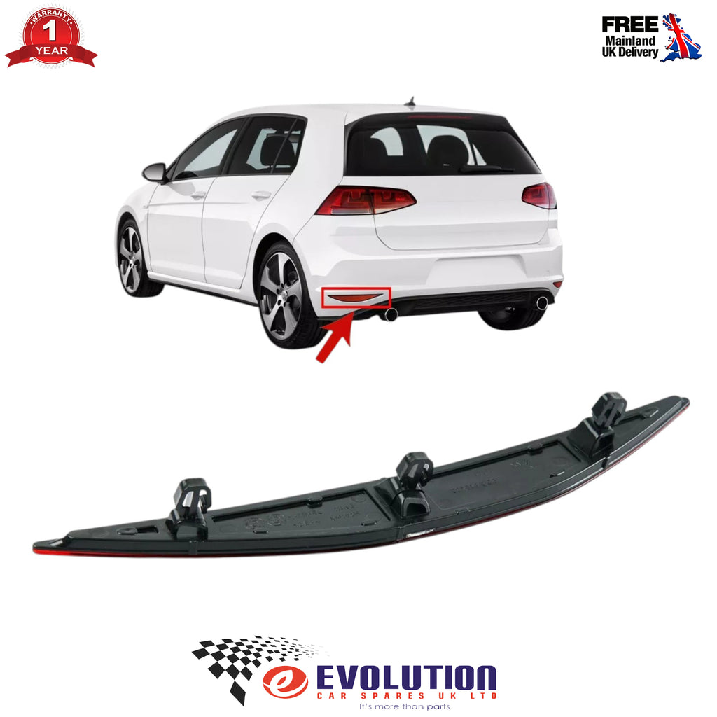 FOR VOLKSWAGEN GOLF MK7 REAR RIGHT & LEFT SIDE BUMPER REFLECTOR 2013 to 2017 5G0945106, 5G0945105