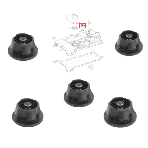 Mercedes-Benz 5 X Engine Cover Grommet Bung Absorber A6420940785