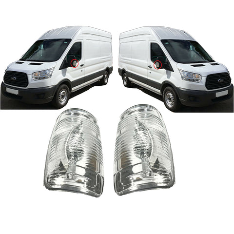 Ford Transit MK8 Pair Of Door Wing Mirror Indicator Lamp Light 13 to 18 1847387