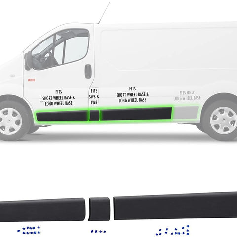 Renault Trafic II Vauxhall Vivaro Left Side Moulding Protective Strip Set 3 PCS 8200036093