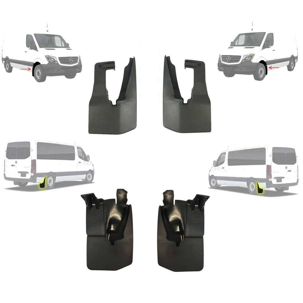 Mercedes Sprinter VW Crafter Splash Guards Mud Flaps Left Right Set x4