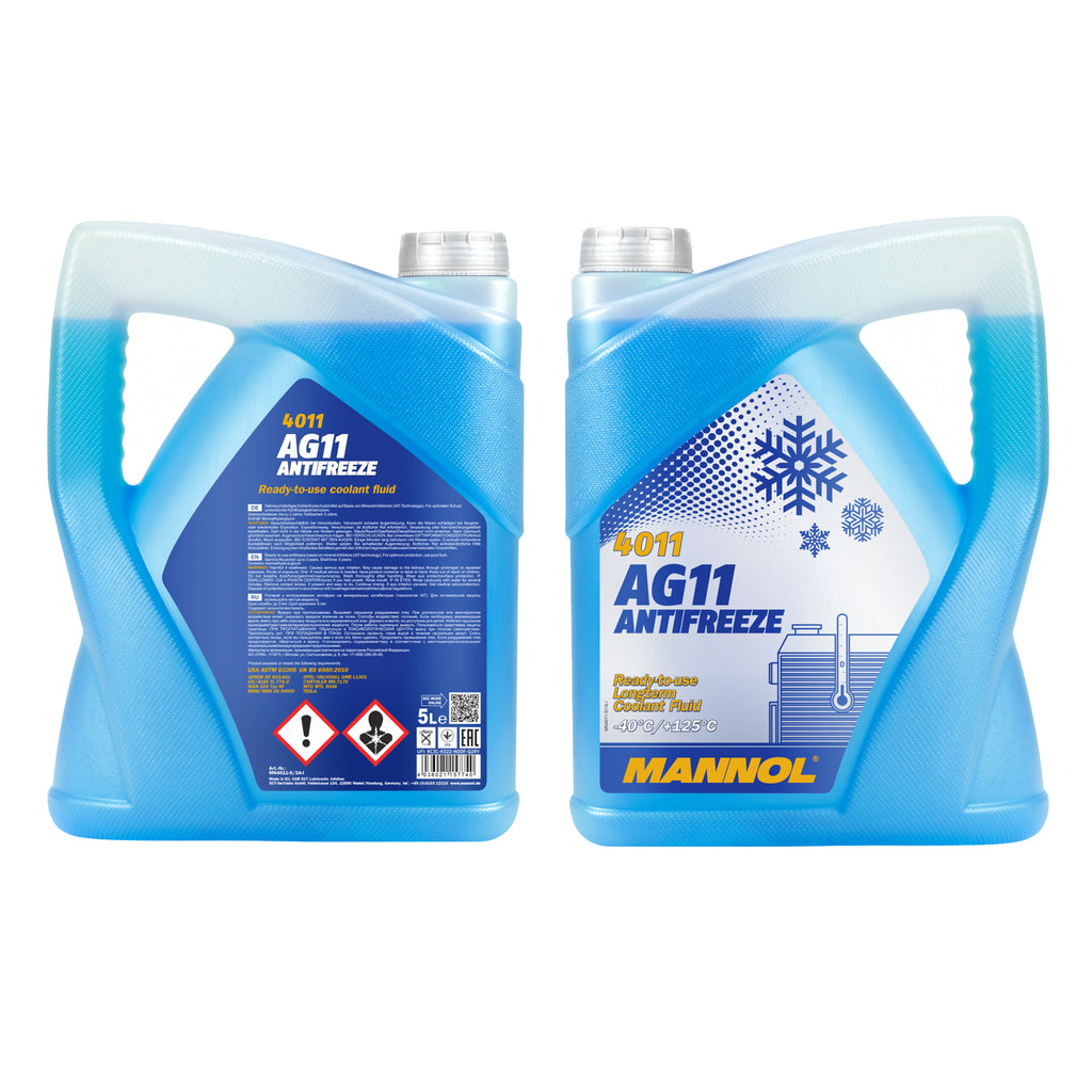 5L Mannol 4011 AG11 Antifreeze 2x Ready To Use Longterm Coolant Fluid -40°C
