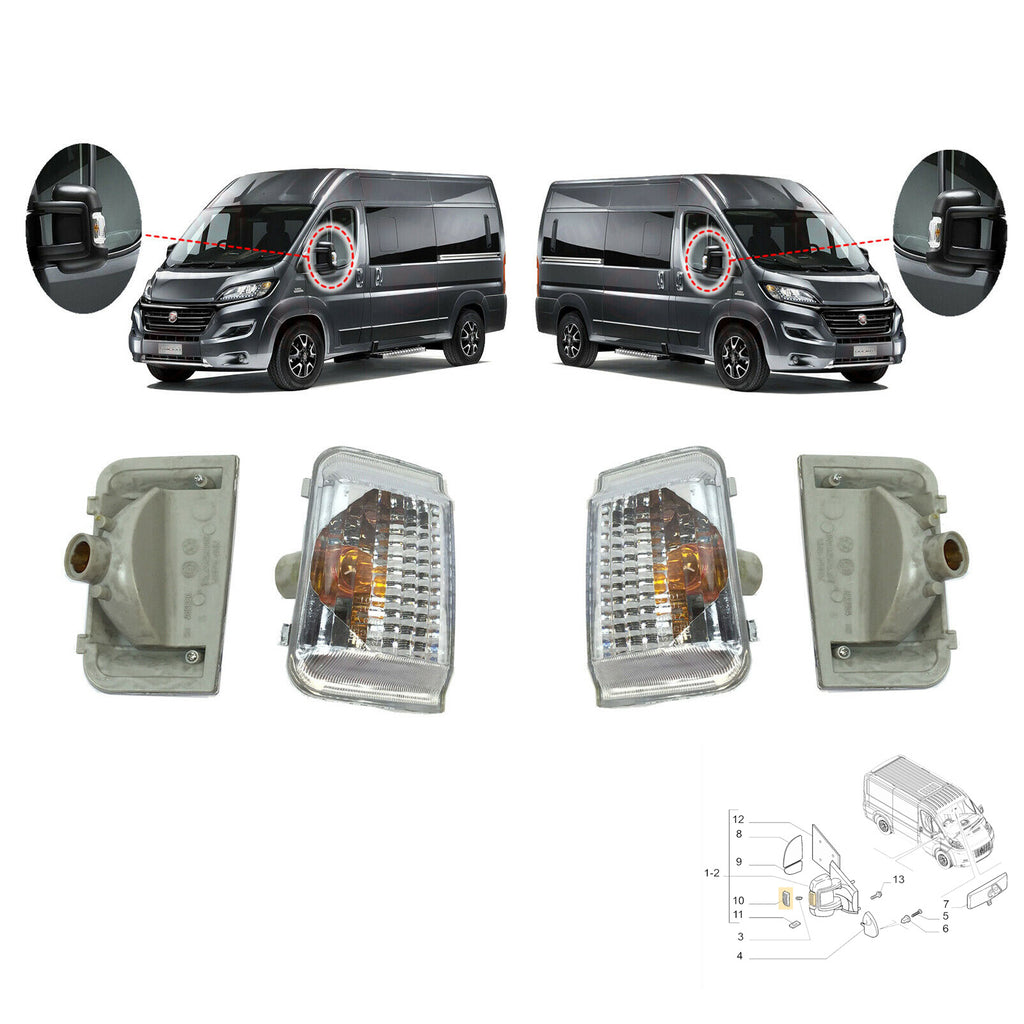 Genuine Rh Lh Side Mirror Indicator Marker Light Fits Ducato Relay Jumper 06 On