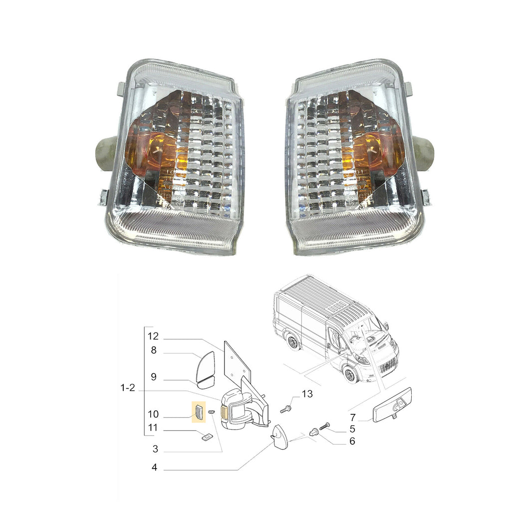 Genuine Rh Lh Side Mirror Indicator Marker Light Fits Ducato Relay Jumper 06 On