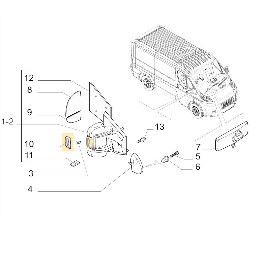 Genuine Rh Lh Side Mirror Indicator Marker Light Fits Ducato Relay Jumper 06 On