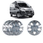Fiat Ducato 16 Inches Solid Silver Unbreakable Wheel Trim Cover Set 2020 Onwards