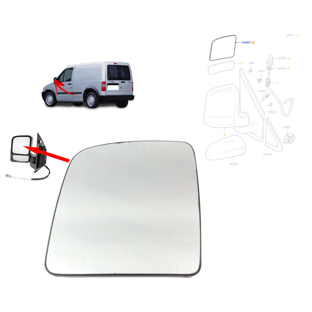 Ford Transit Connect Blind Spot Mirror And Wing Mirror Heated Glass Left Side 4440217